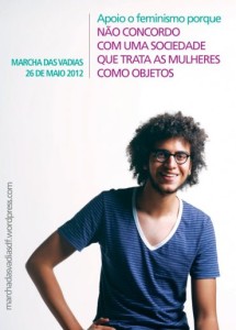Cartaz de divulgação marcha das vadias de Brasília 2012